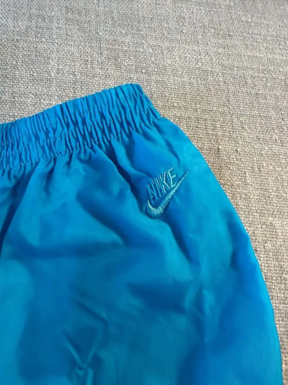Vintage Nike Nylon Track Pants Blue Size M
